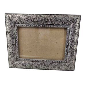 Malden Metal Silver Floral 5x7 Picture Frame